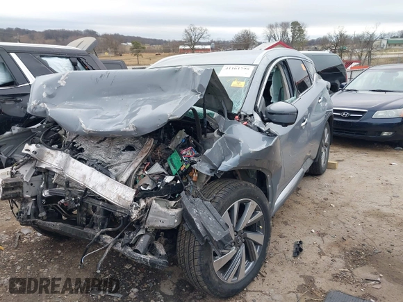 2021 Nissan Murano SL with VIN 5N1AZ2CS0MC134638, listed as a IAAI auction lot 41161799 with Not Provided miles and . Bid and sale history available at DreamBid. Image 2.