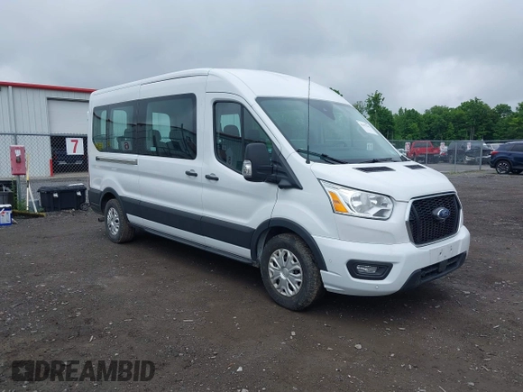 2022 Ford Transit Passenger XL with VIN 1FBAX2C86NKA79221, listed as a IAAI auction lot 42427641 with 56,245 mi miles and . Bid and sale history available at DreamBid. Image 1.