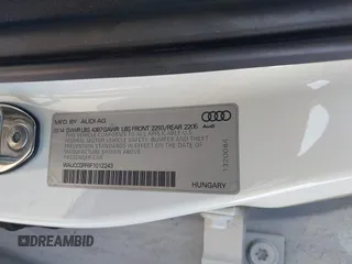 2015 Audi A3 1.8T Premium Plus with VIN WAUCCGFF6F1012243, listed as a IAAI auction lot 41845367 with 92,963 mi miles. Bid and sale history available at carsss.com. Image 9.
