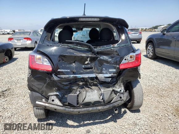 2023 Mitsubishi Mirage ES with VIN ML32AUHJXPH000869, listed as a Copart auction lot 62391115 with 19,468 mi miles and Salvage title. Bid and sale history available at DreamBid. Image 6.