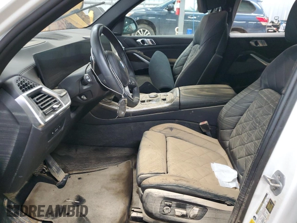 2024 BMW X5 xDrive50e with VIN 5UX43EU04R9U03843, listed as a Copart auction lot 43378115 with 0 mi miles and Non Repairable. Bid and sale history available at carsss.com. Image 7.