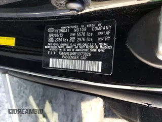2014 Hyundai Equus Signature with VIN KMHGH4JH8EU073826, listed as a Copart auction lot 52123215 with 144,477 mi miles and Salvage Title. Bid and sale history available at DreamBid. Image 13.