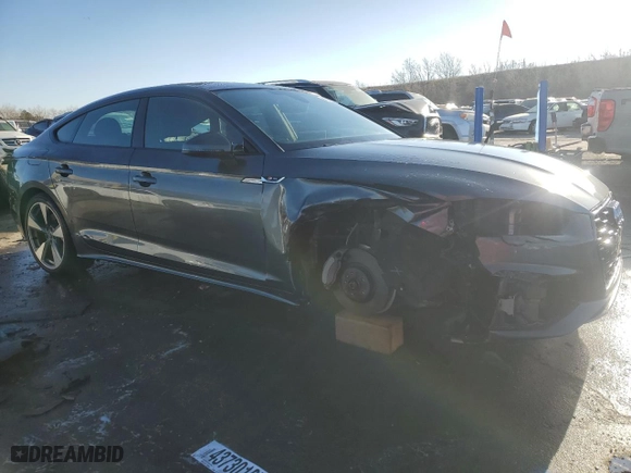 2021 Audi A5 Sportback S line Premium Plus with VIN WAUFACF58MA009652, listed as a Copart auction lot 43730165 with NaN miles and Salvage Title. Bid and sale history available at carsss.com. Image 4.