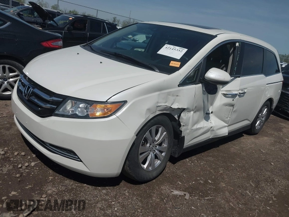 2016 Honda Odyssey EX-L with VIN 5FNRL5H62GB048406, listed as a IAAI auction lot 42145352 with 126,938 mi miles and . Bid and sale history available at carsss.com. Image 2.