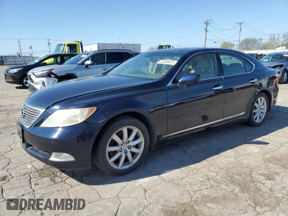 2007 Lexus LS 460 with VIN JTHBL46F575025412, listed as a Copart auction lot 55666625 with 210,568 mi miles and Clean Title. Bid and sale history available at DreamBid. Image 1.