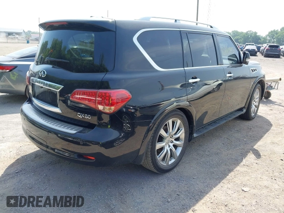 2014 Infiniti QX80 with VIN JN8AZ2NEXE9064144, listed as a IAAI auction lot 42810995 with 210,231 mi miles and . Bid and sale history available at DreamBid. Image 4.
