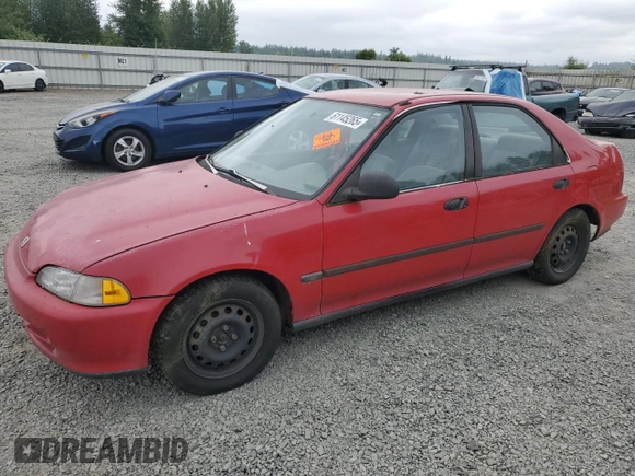 1995 Honda Civic DX z VIN 1HGEG8641SL036180, wystawiony jako Copart lot #61145265 z przebiegiem 241 211 mil mil oraz Czysty tytuł • Clean title. Historia ofert i sprzedaży dostępna na DreamBid. Obrazek 1.