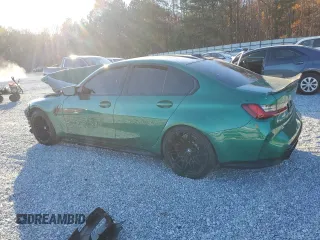 2024 BMW M3 Competition with VIN WBS33AY01RFR98757, listed as a Copart auction lot 82797824 with Not provided miles and Salvage title. Bid and sale history available at DreamBid. Image 2.