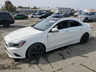 2015 Mercedes-Benz CLA-Class CLA 250 with VIN WDDSJ4EB6FN185017, listed as a Copart auction lot 49724075 with 163,397 mi miles and Salvage Title. Bid and sale history available at carsss.com. Image 1.