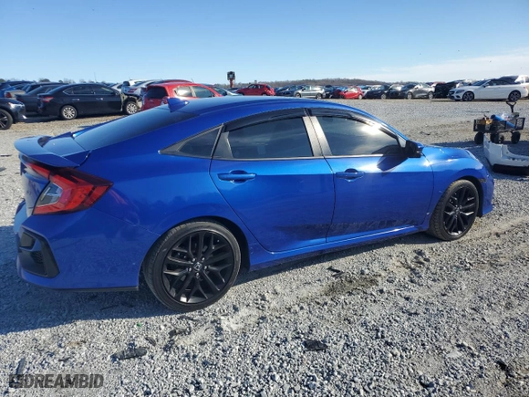 2020 Honda Civic Si Sedan with VIN 2HGFC1E5XLH705711, listed as a Copart auction lot 43058175 with 98,721 mi miles and Salvage Title. Bid and sale history available at carsss.com. Image 3.