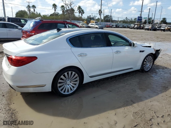 2015 Kia K900 Premium with VIN KNALU4D4XF6026310, listed as a Copart auction lot 79005234 with 93,007 mi miles and Salvage Title. Bid and sale history available at carsss.com. Image 3.