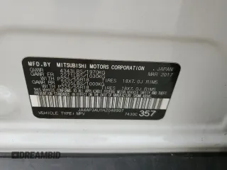 2017 Mitsubishi Outlander ES с VIN JA4AP3AU1HZ048997, выставлен на аукционе Copart как лот 53311335 с пробегом 234 706 миль миль и Списание • Salvage title. История ставок и продаж доступна на DreamBid. Изображение 13.