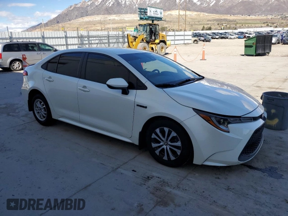 2021 Toyota Corolla Hybrid LE with VIN JTDEAMDE2MJ030570, listed as a Copart auction lot 50530625 with 80,249 mi miles and Salvage Title. Bid and sale history available at carsss.com. Image 4.