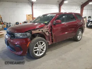 2021 Dodge Durango GT Plus z VIN 1C4RDJDG8MC695745, wystawiony jako Copart lot #51138745 z przebiegiem 76 126 mil mil oraz Szkody całkowita. Historia ofert i sprzedaży dostępna na DreamBid. Obrazek 1.