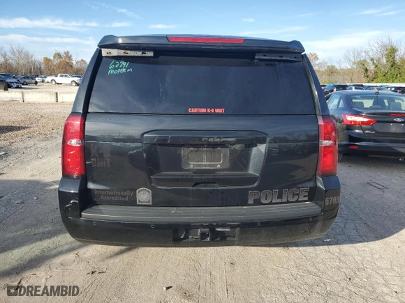 2020 Chevrolet Tahoe Commercial with VIN 1GNSKFECXLR244481, listed as a Copart auction lot 79685324 with 85,310 mi miles and Salvage Title. Bid and sale history available at carsss.com. Image 6.