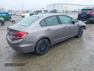 2015 Honda Civic Sedan LX with VIN 19XFB2F56FE257831, listed as a IAAI auction lot 41758512 with 110,863 mi miles. Bid and sale history available at carsss.com. Image 4.