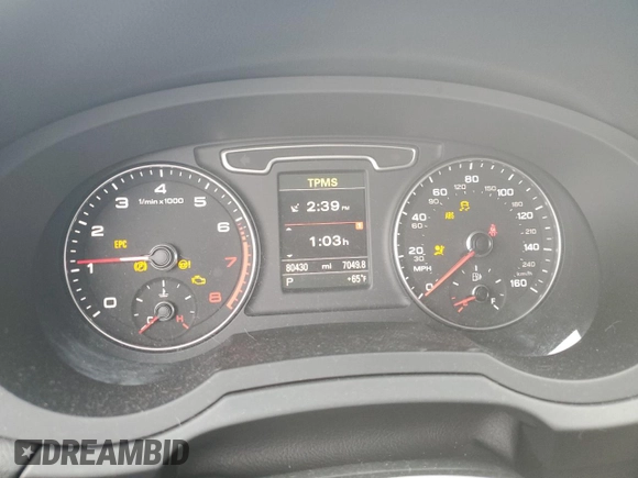 2015 Audi Q3 Prestige with VIN WA1FFCFS2FR001183, listed as a Copart auction lot 83607164 with 80,430 mi miles and Salvage title. Bid and sale history available at DreamBid. Image 9.