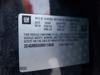 2017 Buick Regal with VIN 2G4GM5EX9H9114646, listed as a Copart auction lot 87175084 with 0 mi miles and Salvage Title. Bid and sale history available at carsss.com. Image 12.