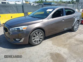 2014 Kia Cadenza Premium with VIN KNALN4D70E5152333, listed as a IAAI auction lot 42047660 with 107,686 mi miles. Bid and sale history available at carsss.com. Image 2.