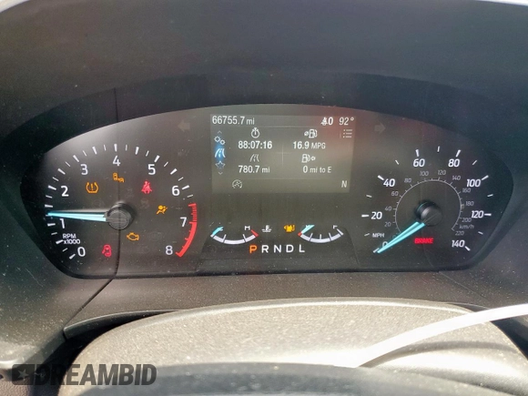 2020 Ford Escape S с VIN 1FMCU0F60LUC29364, выставлен на аукционе Copart как лот 56281235 с пробегом 66 755 миль миль и Списание • Salvage title. История ставок и продаж доступна на DreamBid. Изображение 9.