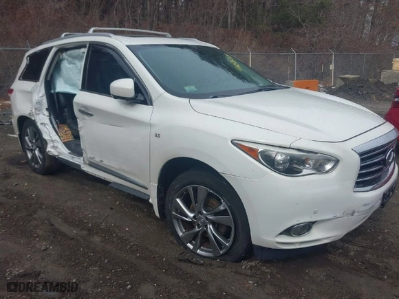 2014 Infiniti QX60 with VIN 5N1AL0MM4EC552630, listed as a IAAI auction lot 41658004 with 154,688 mi miles. Bid and sale history available at carsss.com. Image 1.
