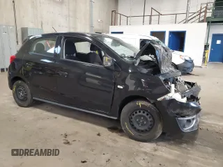 2019 Mitsubishi Mirage ES with VIN ML32A3HJ6KH011077, listed as a Copart auction lot 61005885 with 152,201 mi miles and Salvage title. Bid and sale history available at DreamBid. Image 4.