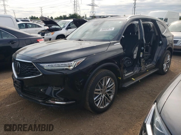 2022 Acura MDX w/Advance Package with VIN 5J8YE1H87NL035338, listed as a Copart auction lot 66809874 with 32,217 mi miles and Salvage Title. Bid and sale history available at carsss.com. Image 1.