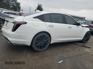 2021 Cadillac CT5 V-Series with VIN 1G6DV5RW6M0144314, listed as a Copart auction lot 45296315 with 35,030 mi miles and Salvage title. Bid and sale history available at DreamBid. Image 3.