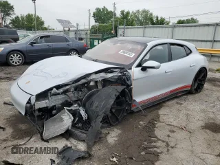 2022 Porsche Taycan GTS with VIN WP0CD2Y12NSA85142, listed as a Copart auction lot 59608165 with 31,095 mi miles and Salvage title. Bid and sale history available at DreamBid. Image 1.