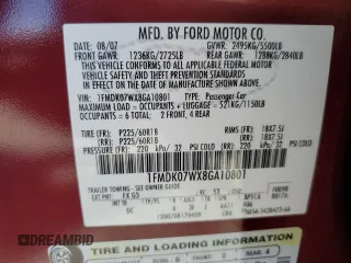 2008 Ford Taurus X Eddie Bauer с VIN 1FMDK07WX8GA10801, выставлен на аукционе Copart как лот 88365745 с пробегом 183 109 миль миль и Списание • Salvage title. История ставок и продаж доступна на DreamBid. Изображение 15.