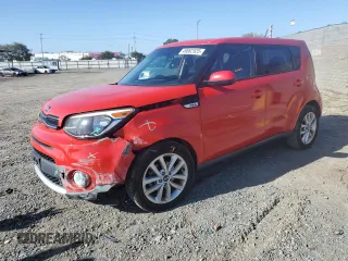 2018 Kia Soul + with VIN KNDJP3A56J7556236, listed as a Copart auction lot 49662525 with 96,947 mi miles and Salvage Title. Bid and sale history available at DreamBid. Image 1.