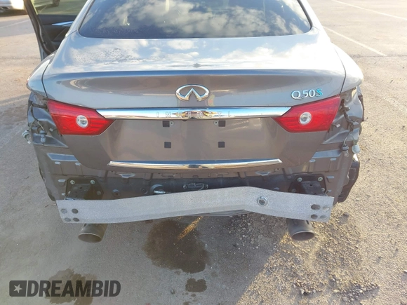 2014 Infiniti Q50 Hybrid Sport with VIN JN1AV7AP4EM691658, listed as a IAAI auction lot 41164910 with 90,521 mi miles and . Bid and sale history available at DreamBid. Image 18.