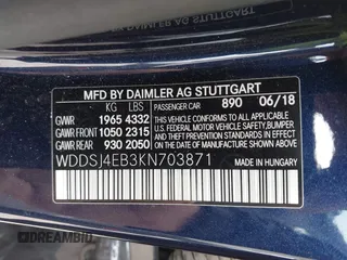 2019 Mercedes-Benz CLA 250 with VIN WDDSJ4EB3KN703871, listed as a IAAI auction lot 41923647 with 79,542 mi miles and . Bid and sale history available at DreamBid. Image 9.