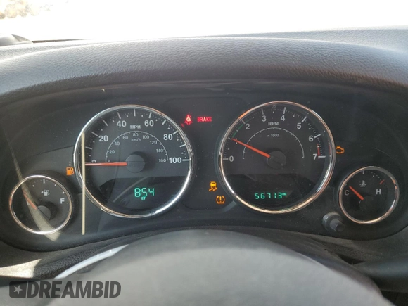 2016 Jeep Wrangler Unlimited Freedom with VIN 1C4BJWDG7GL117972, listed as a Copart auction lot 57996765 with 56,713 mi miles and Salvage title. Bid and sale history available at DreamBid. Image 9.