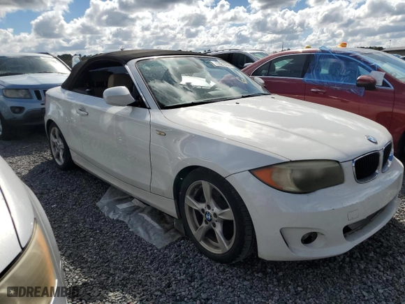 2012 BMW 1 Series 128i with VIN WBAUL7C54CVM83585, listed as a Copart auction lot 74215044 with 0 mi miles and Salvage Title. Bid and sale history available at carsss.com. Image 4.