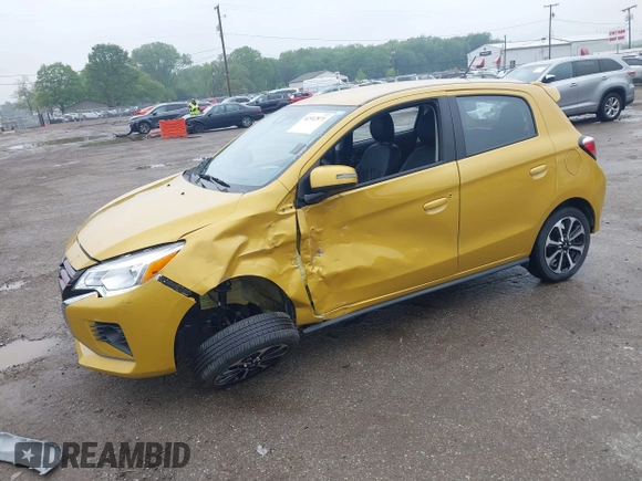 2024 Mitsubishi Mirage Black Edition with VIN ML32AWHJ7RH003579, listed as a IAAI auction lot 42312871 with 25,160 mi miles and . Bid and sale history available at DreamBid. Image 2.