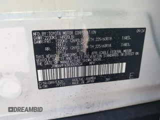 2024 Toyota RAV4 Hybrid XLE Premium with VIN JTMB6RFV3RJ059534, listed as a IAAI auction lot 41716721 with 6,319 mi miles. Bid and sale history available at carsss.com. Image 9.