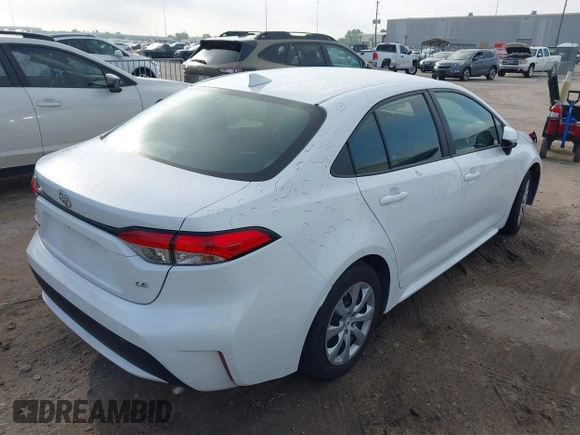 2022 Toyota Corolla LE with VIN 5YFEPMAE9NP357743, listed as a IAAI auction lot 42094975 with 55,775 mi miles. Bid and sale history available at carsss.com. Image 4.