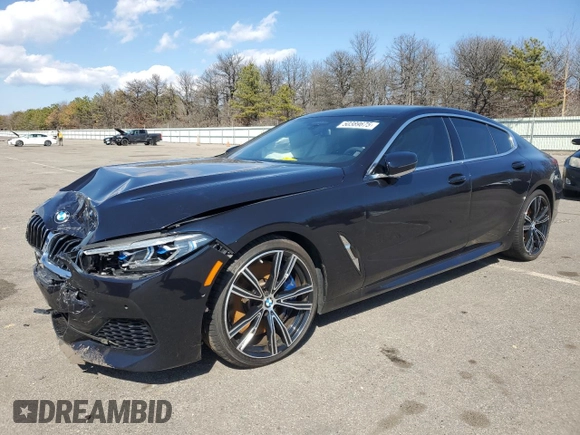 2020 BMW 8 Series M850i with VIN WBAGV8C02LCE34594, listed as a Copart auction lot 50389675 with 37,279 mi miles and Salvage title. Bid and sale history available at DreamBid. Image 1.