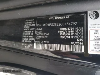 2016 Mercedes-Benz Metris Passenger Van with VIN WD4PG2EE2G3154797, listed as a Copart auction lot 43172415 with 101,473 mi miles and Salvage Title. Bid and sale history available at carsss.com. Image 13.