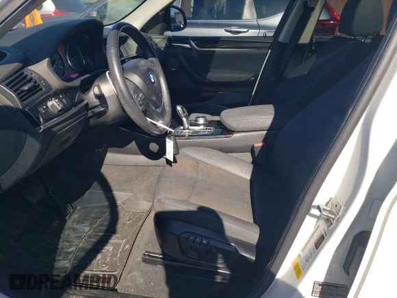 2017 BMW X3 sDrive28i with VIN 5UXWZ7C34H0X41096, listed as a Copart auction lot 45384405 with 74,875 mi miles and Salvage Title. Bid and sale history available at carsss.com. Image 7.