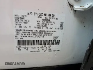 2020 Ford Explorer с VIN 1FMSK7BHXLGC42414, выставлен на аукционе Copart как лот 76521174 с пробегом Не указан миль и На запчасти • Non repairable. История ставок и продаж доступна на DreamBid. Изображение 14.