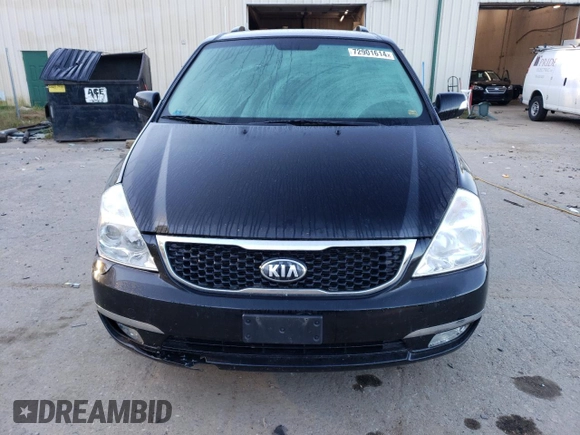 2014 Kia Sedona EX with VIN KNDMH4C71E6574136, listed as a Copart auction lot 72901614 with 115,516 mi miles and Salvage Title. Bid and sale history available at carsss.com. Image 5.