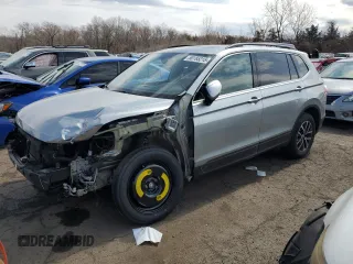 2019 Volkswagen Tiguan SE with VIN 3VV2B7AX9KM121005, listed as a Copart auction lot 50185215 with 60,192 mi miles and Salvage Title. Bid and sale history available at DreamBid. Image 1.