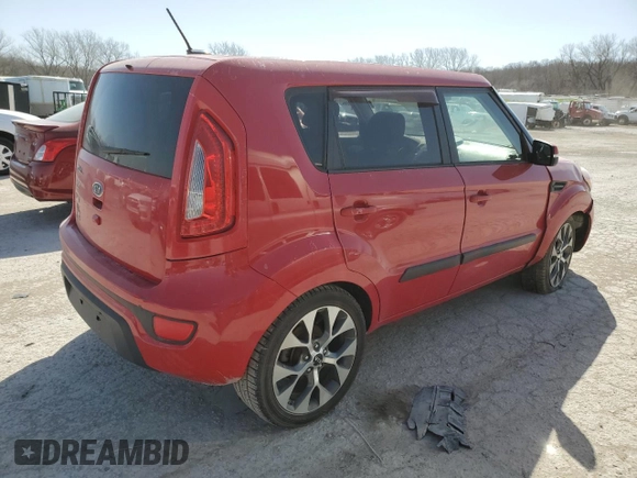 2012 Kia Soul + with VIN KNDJT2A64C7401735, listed as a Copart auction lot 48199655 with 119,693 mi miles and Salvage Title. Bid and sale history available at carsss.com. Image 3.