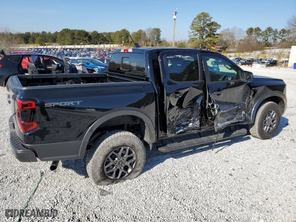2024 Ford Ranger XLT with VIN 1FTER4GH0RLE14440, listed as a Copart auction lot 43519565 with 10,487 mi miles and Salvage Title. Bid and sale history available at carsss.com. Image 3.