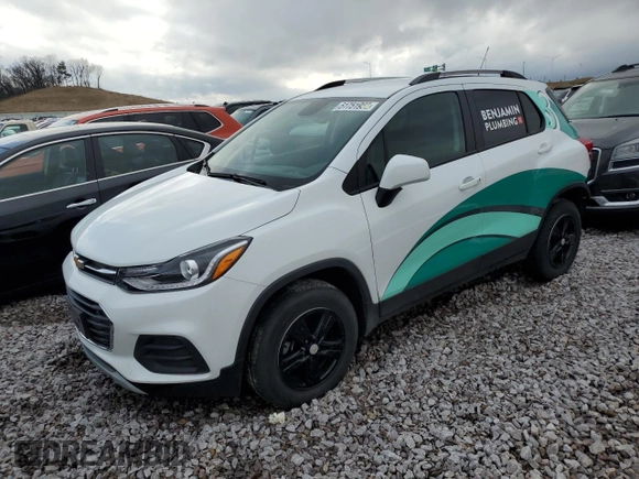 2022 Chevrolet Trax LT with VIN KL7CJPSM1NB564803, listed as a Copart auction lot 51751955 with 18,295 mi miles and Salvage Title. Bid and sale history available at carsss.com. Image 1.