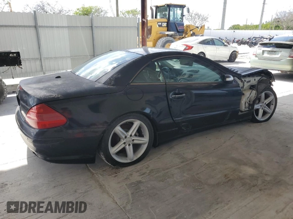 2005 Mercedes-Benz SL 500 with VIN WDBSK75F95F100237, listed as a Copart auction lot 56433255 with Not Provided miles and Salvage Title. Bid and sale history available at DreamBid. Image 3.