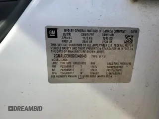 2016 Chevrolet Equinox LT with VIN 2GNALCEK8G6340643, listed as a Copart auction lot 47927185 with 207,853 mi miles and Salvage Title. Bid and sale history available at DreamBid. Image 13.