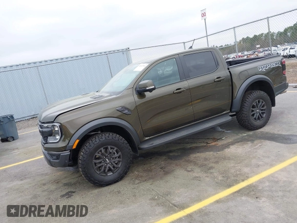 2024 Ford Ranger Raptor with VIN 1FTER4LR6RLE11671, listed as a IAAI auction lot 41821564 with 8,076 mi miles. Bid and sale history available at carsss.com. Image 17.
